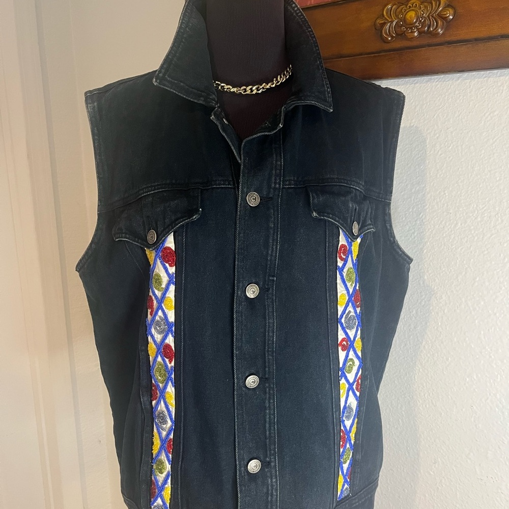 Embellished 80’s Denim Vest